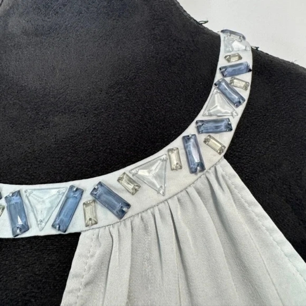 BCBGMaxAzria Light Blue Racerback Halter Top - Picture 6 of 8